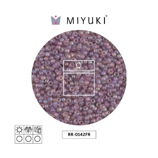 [32711] Mostacilla Miyuki rocalla 11/0 RR0142FR mate transparente ahumado morado AB x 25g
