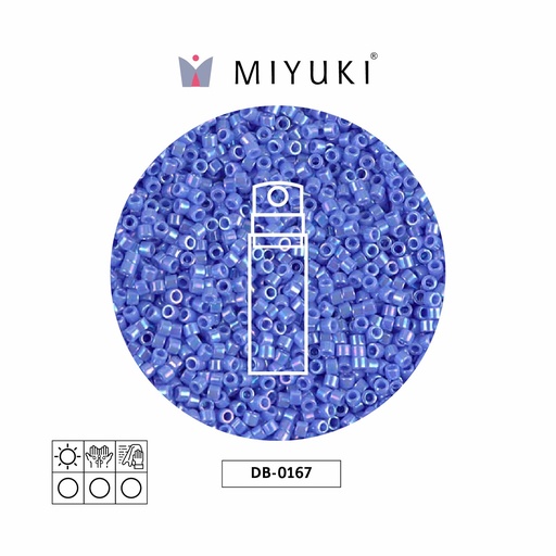 [21908] Miyuki delica 11/0 DB0167 opaco medium azul AB x 10g