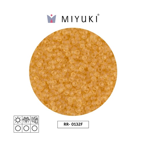 [22969] Mostacilla Miyuki rocalla 11/0 RR0132F mate transparente claro amarillo x 250g