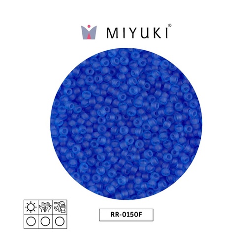 [24611] Mostacilla Miyuki rocalla 11/0 RR0150F mate transparente azul x 250g