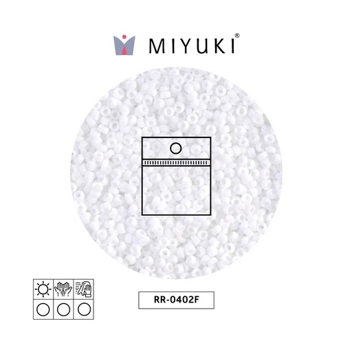 [17989] Mostacilla Miyuki rocalla 11/0 RR0402F mate blanco x 25g