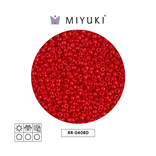 [24599] Mostacilla Miyuki rocalla 11/0 RR0408D opaco oscuro rojo AB x 250g