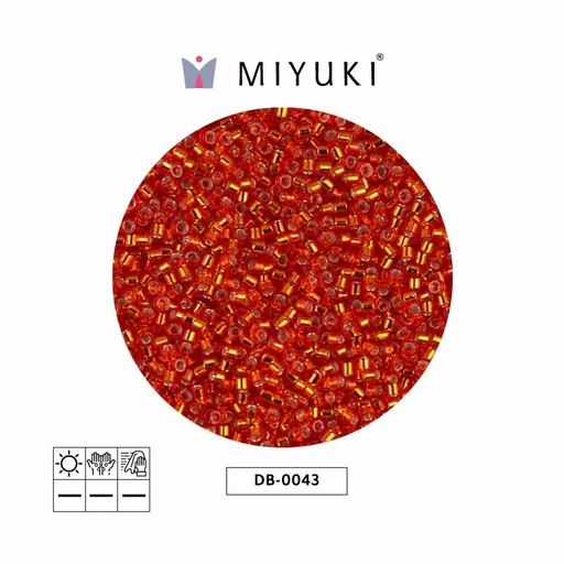 [26191] Miyuki delica 11/0 DB0043 sv forrado burnt naranja x 50gr