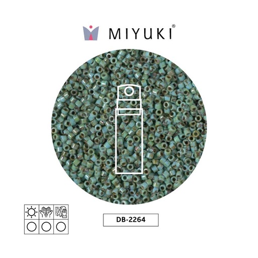 [11774] Miyuki delica 11/0 DB2264 opaq verde picasso x 10g