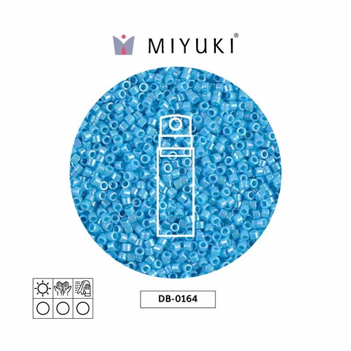 [17017] Miyuki delica 11/0 DB0164 opaco azul turquesa azul AB x 10g