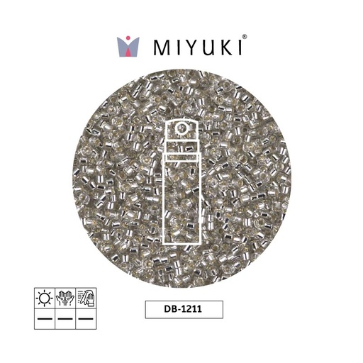 [30376] Miyuki delica 11/0 DB1211 plateado gris niebla x 10gr
