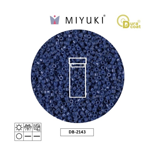 [31866] Miyuki delica 11/0 DB2143 durac opaco azul x 3g