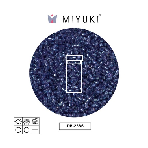 [11481] Miyuki delica 11/0 DB2386 color lined night sky x 3g