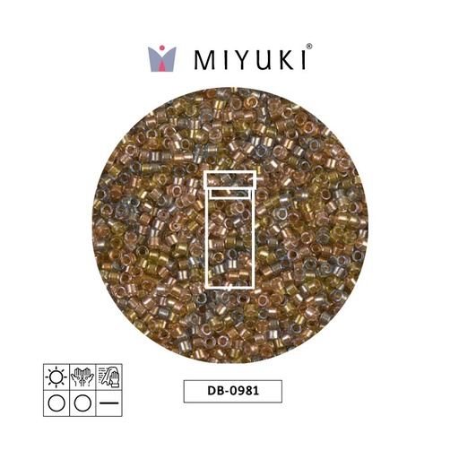 [15921] Miyuki delica 11/0 DB0981 indued color mixed x 3g