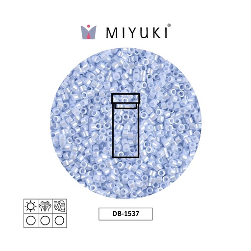 [32484] Miyuki delica 11/0 DB1537-1 claro cielo azul Ceylon perlado x 3g