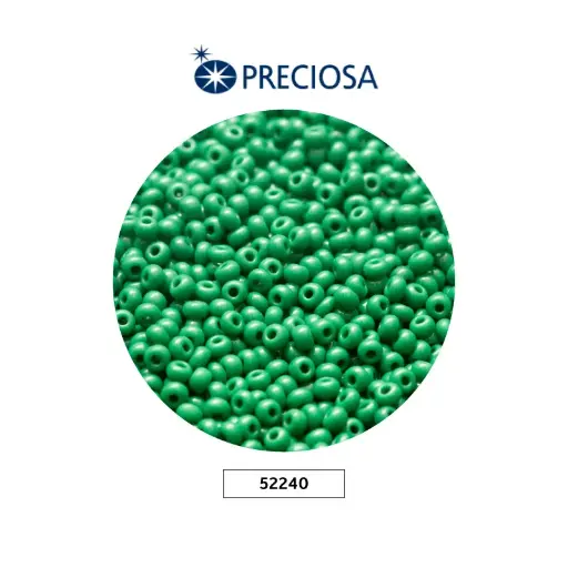 [25712] Mostacilla checa preciosa 10/0 2mm 52240 verde opalo x 500g