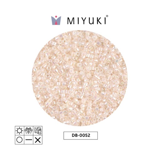 [14284] Miyuki delica 11/0 DB0052 pálido durazno forrado cristal AB x 50g