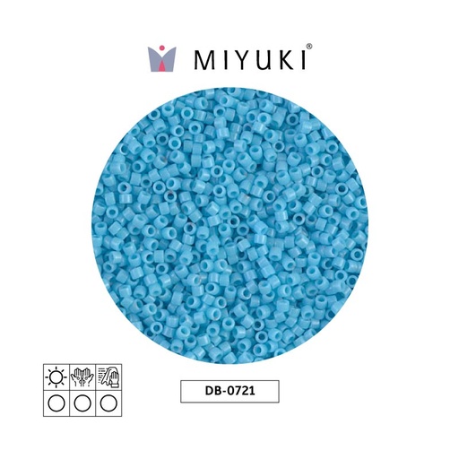 [25502] Miyuki delica 11/0 DB0725 opaco claro azul x 50g