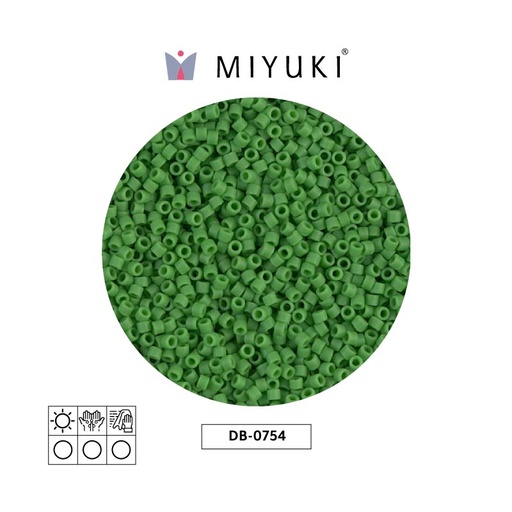 [28535] Miyuki delica 11/0 DB0754 mate opaco verde x 50g