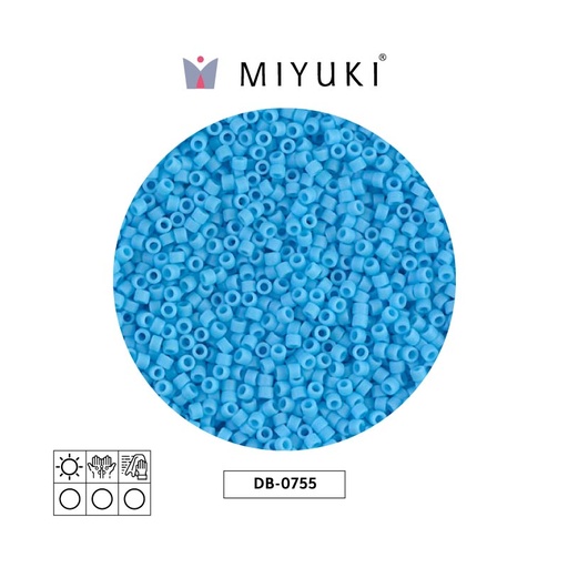 [28536] Miyuki delica 11/0 DB0755 mate opaco azul turquesa azul x 50g