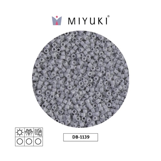 [28573] Miyuki delica 11/0 DB1139 opaco ghost gris x 50g