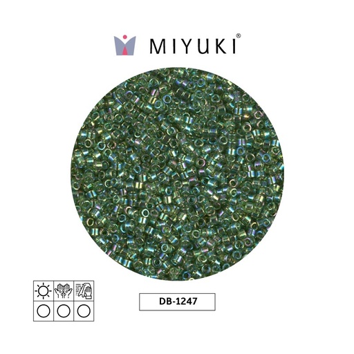 [28574] Miyuki delica 11/0 DB1247 tranparent verde AB x 50g