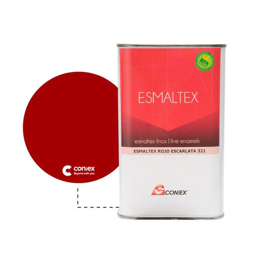 [12165] Resina Esmaltex Coniex 321 Rojo Escarlata x 1 Kg