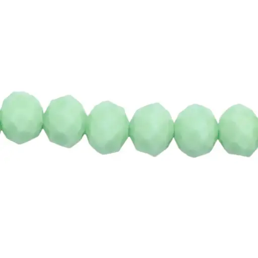 [31128] Murano rondela facetada 8mm verde turquesa 58 x aprox 72unds