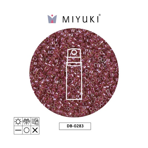 [32688] Miyuki delica 11/0 DB0283 rojo forrado lusterr x 10g