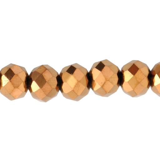 [10566] Murano rondela facetada 3mm cobre 130 x 115 unds
