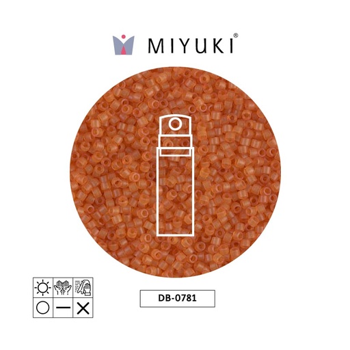 [32680] Miyuki delica 11/0 DB0781 mate transparente amarillo x 10g