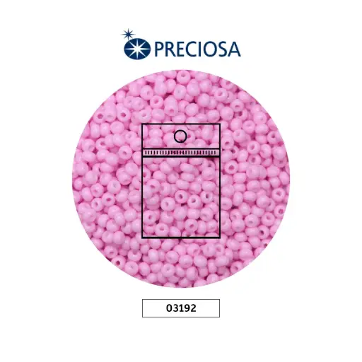 [23015] Mostacilla checa preciosa 2mm 03192 OP rosado pastel x 50g