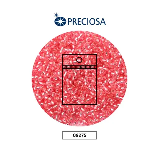 [28558] Mostacilla checa preciosa 10/0 2mm 08275 LP rosado x 50g