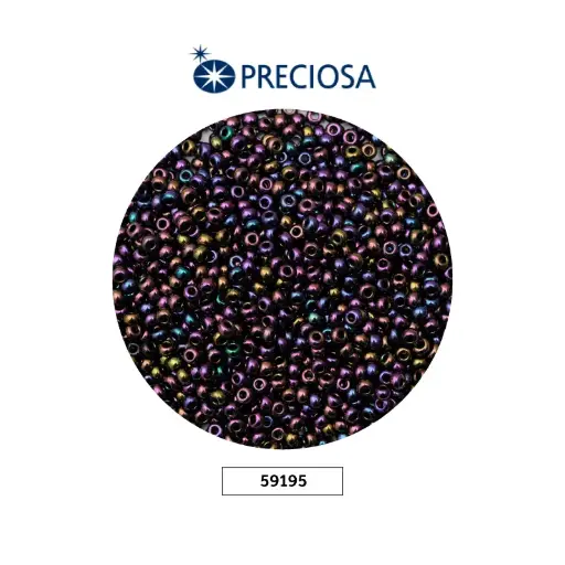 [25741] Mostacilla checa preciosa 2mm 59195 morado irizado x 500g