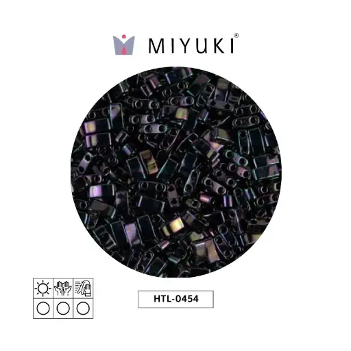 [12402] Miyuki half tila 5x2.3x1.9mm HTL0454 metalizado oscuro plum iris x 50g