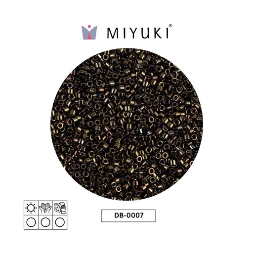 [30074] Miyuki delica 11/0 DB0007 metalizado café AB x 50g