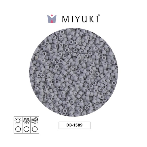 [32132] Miyuki delica 11/0 DB1589 mate opaco ghost gris x 50g