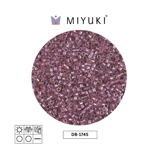 [28588] Miyuki delica 11/0 DB1745 sparkling antique rosa forrado cristal AB x 50g