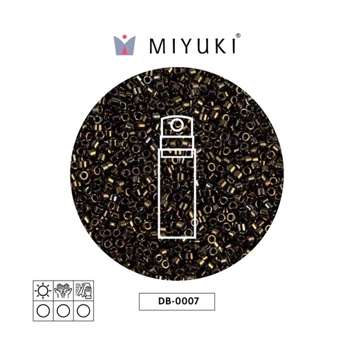 [31317] Miyuki delica 11/0 DB0007 metalizado café AB x 10g