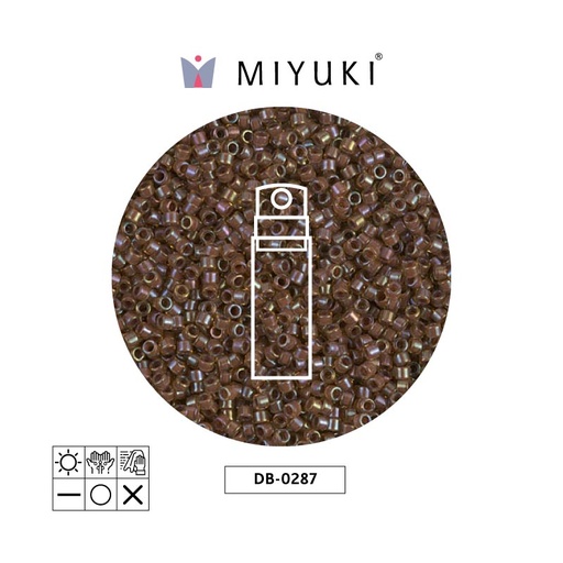 [12825] Miyuki delica 11/0 DB0287 cinnamon forrado cafe lusterr x 10g