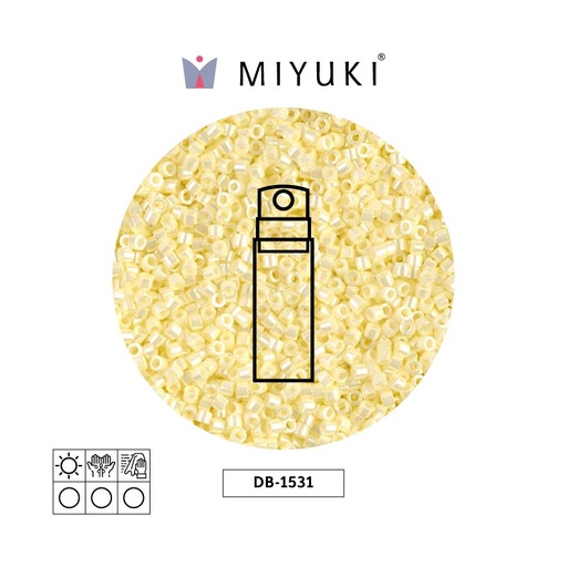 [15325] Miyuki delica 11/0 DB1531-1 opaco pálido amarillo Ceylon perlado x 10g