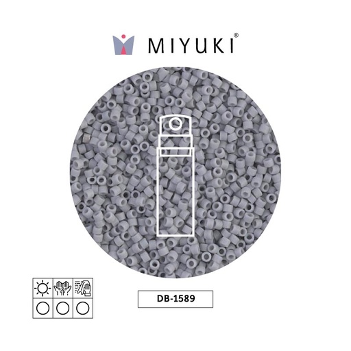[32131] Miyuki delica 11/0 DB1589 mate opaco ghost gris x 10g