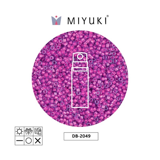 [10526] Miyuki delica 11/0 DB2049 neon hot rosado x 10g