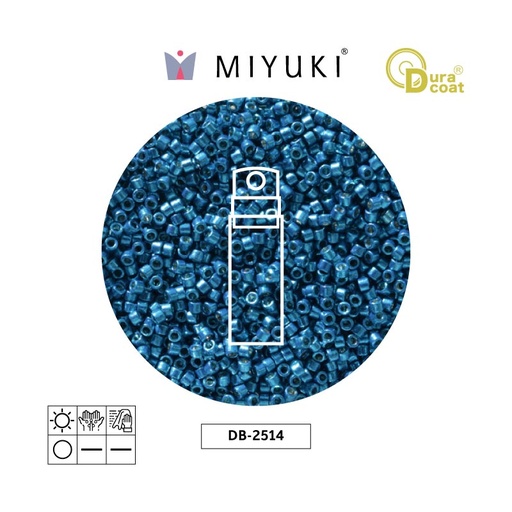 [22727] Miyuki delica 11/0 DB2514 Duracoat galvanizado oscuro carpi azul x 10g