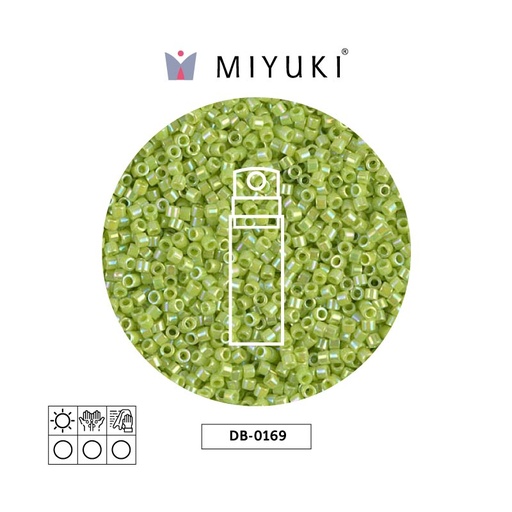 [28461] Miyuki delica 11/0 DB0169 opaco verde chartreuse AB x 10g