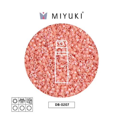 [15401] Miyuki delica 11/0 DB0207-1 opaco tea rosa lusterr x 10g