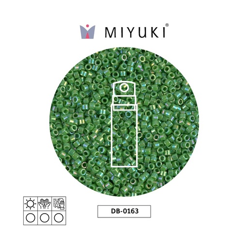 [22681] Miyuki delica 11/0 DB0163 opaco verde AB x 10g