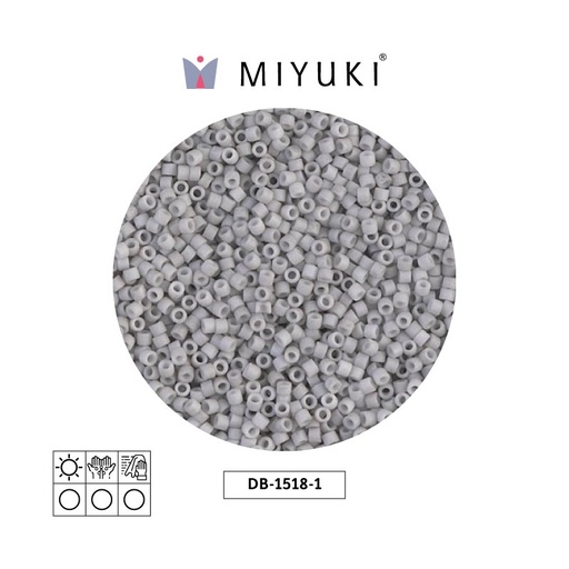 [17020] Miyuki delica 11/0 DB1518-1 mate opaco claro smoke x 50g