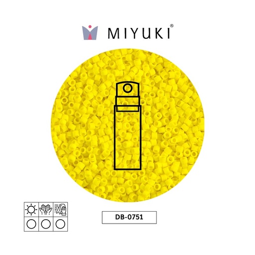 [26243] Miyuki delica 11/0 DB0751 mate opaco amarillo x 10g