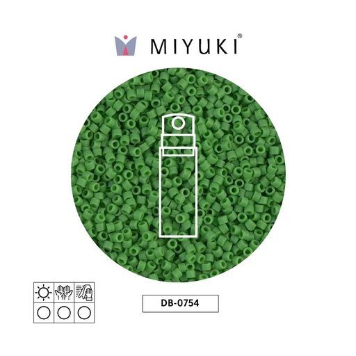 [15383] Miyuki delica 11/0 DB0754 mate opaco verde x 10g
