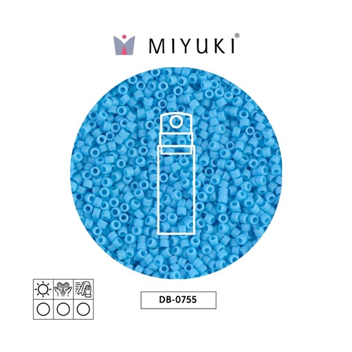 [15380] Miyuki delica 11/0 DB0755 mate opaco azul turquesa azul x 10g