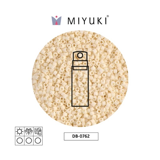 [15366] Miyuki delica 11/0 DB0762 mate opaco oscuro crema x 10g