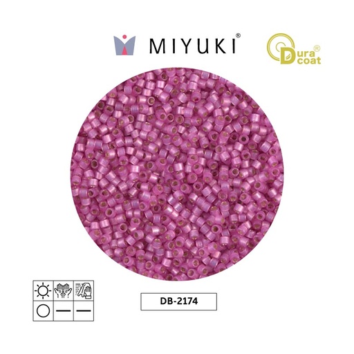 [14369] Miyuki delica 11/0 DB2174 durac plateado rosado x 50g