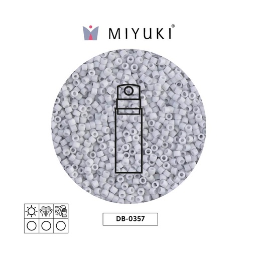 [11304] Miyuki delica 11/0 DB0357-1 mate claro gris x 10g