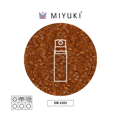 [31280] Miyuki delica 11/0 DB1101 transparente topaz x 10g
